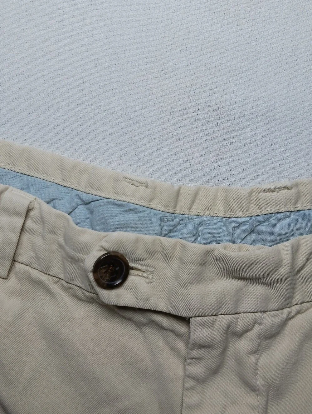 Brooks Brothers Mens Cotton Twill Bermuda Shorts Size 36 Ivory 9.5